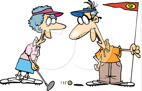 Couples golf graphic